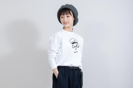 《1》【KEYMEMORY 鎌倉】セーラー帽イラストロングTシャツ WHITE