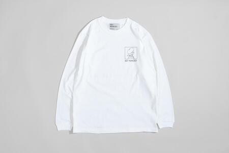 《0》【KEYMEMORY　鎌倉】ウィンドーイラストロングTシャツ　WHITE