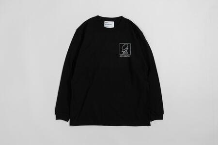 《0》【KEYMEMORY 鎌倉】ウィンドーイラストロングTシャツ BLACK