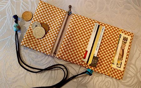 【紺色】手仕事工房 鎌倉今村 道中財布