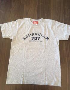 鎌倉ブランドの老舗「KAMAKULAX」の定番オリジナルALL LOGO Tシャツ【杢グレー】Lサイズ