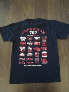 鎌倉ブランドの老舗「KAMAKULAX」の定番オリジナルALL LOGO Ｔシャツ【ネイビー】Lサイズ
