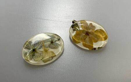 紫陽花のブローチ(ラウンド)