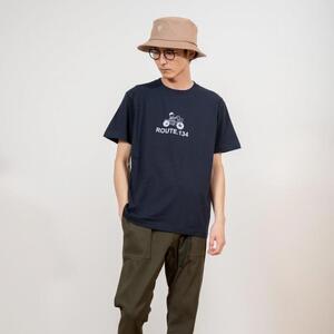 《1》【KEYMEMORY 鎌倉】ルート134イラストTシャツ NAVY