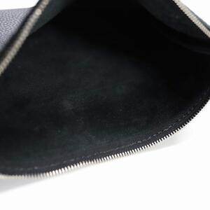 MASSTARD -MINIMAL LEATHER POUCH PETIT- BLACK