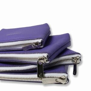 MASSTARD -MINIMAL LEATHER POUCH LARGE- PURPLE