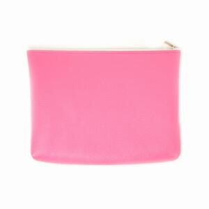 MASSTARD -MINIMAL LEATHER POUCH LARGE-PINK