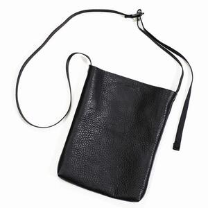 MASSTARD -MINIMAL LEATHER SACOCHE- BLACK