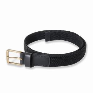 MASSTARD -MESH BELT- BLACK×BRASS　Size：2