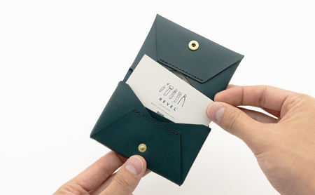 湘南工房 折革ボックス型カードケース ブラック（BK）