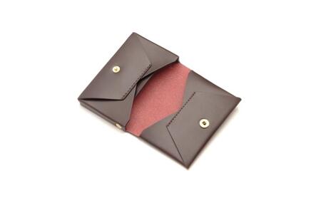 湘南工房 カードケース 折革ボックス型【バーガンディ】