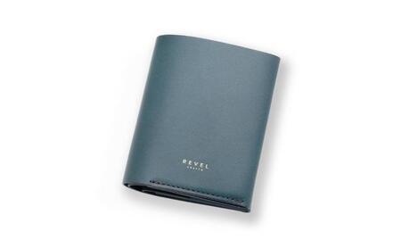 湘南工房 折革コンパクト2ツ折り財布【ブルー】