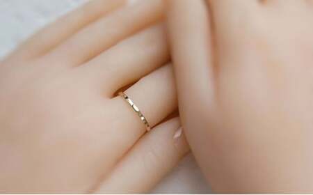 指輪 K14GF 槌目リング ゴールドフィルド【選べるサイズ】