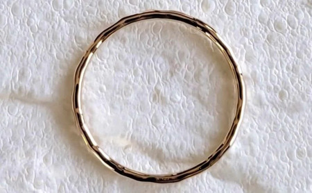 指輪 K14GF 槌目リング ゴールドフィルド【選べるサイズ】