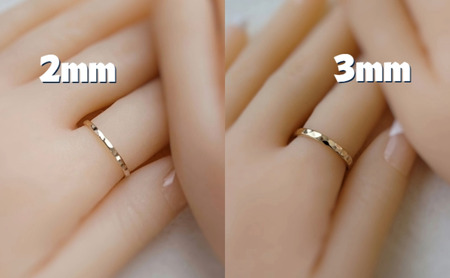 指輪 K14GF 槌目リング ゴールドフィルド【選べるサイズ】