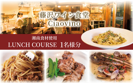 藤沢 ワイン食堂Ciaovino 1名 食事券｜ ランチ 【ランチ】