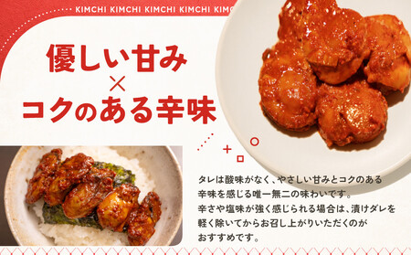 【定期便4回】ごほうびキムチ定期便（生赤エビ・イイダコ・牡蠣・ホタテ）【 キムチ 神奈川県 小田原市  キムチ】