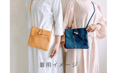 鹿の角ボタンのウォーカーズサコッシュ(イエロー)【 神奈川県 小田原市 サコッシュ サコッシュ 】