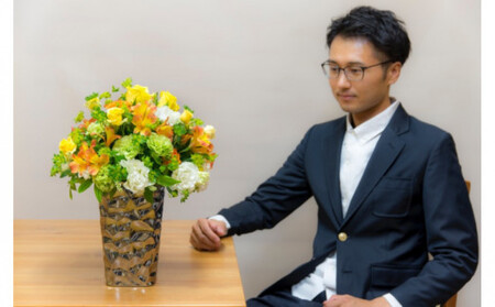 アレンジメント Mサイズ_イエロー/オレンジ系