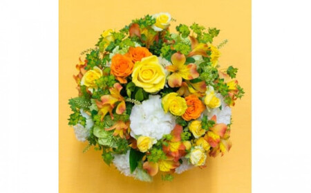 アレンジメント Mサイズ_イエロー/オレンジ系