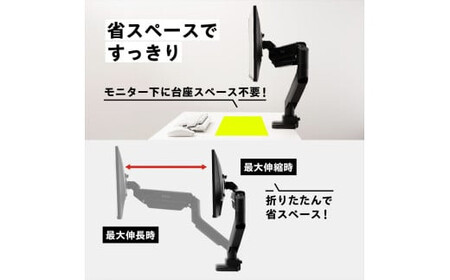 Pixio モニターアーム デュアル 耐荷重15kg/1本 ホワイト/白 PS2DW | モニターアーム モニターアーム