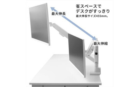 Pixio モニターアーム デュアル 耐荷重9kg/1本 ブルー/水色 PSW1DBL  | モニターアーム モニターアーム