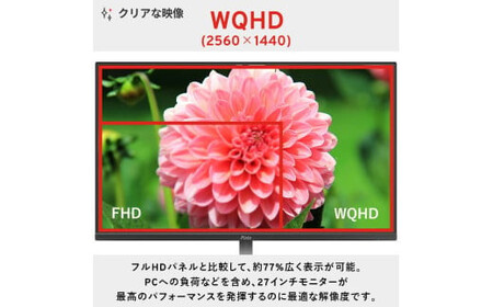 【ふるなびWEEK対象】Pixio ゲーミングモニター 27インチ WQHD 180Hz IPS ブラック/黒 PX278WAVE｜ モニター 家電 パソコン 周辺機器 FN-Limited-PR