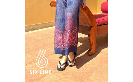 海にかえる生分解性の国産ビーチサンダル「SIX LINE」☆小田原城型フローティングキーホルダー付き ソール:カーキ×鼻緒:グレー・24cm【高島屋選定品】