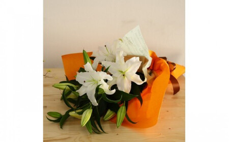 豪華なカサブランカの花束【花 】