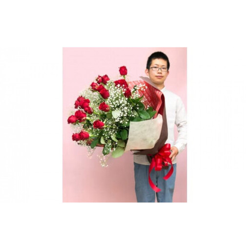 赤バラの花束 21本「あなただけに尽くします」【記念日に届くお花 21本 世界らん展 フラワードリームジャパンカップ 国内主要コンテスト受賞 贈り物 メッセージフラワー 神奈川県 小田原市 バラ バラ】
