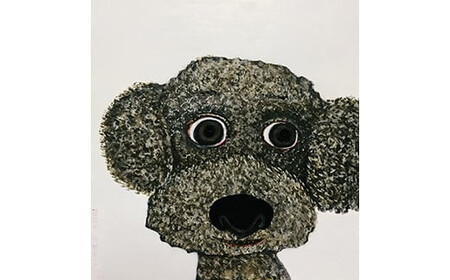 アーティストが『愛しいペットのポートレート』描きますサムホールサイズ スクエア 227×227mm【アート サムホールサイズ　油絵 横井山泰 美術 作家  227×227mm スクエア 神奈川県 小田原市 ペット ペット】