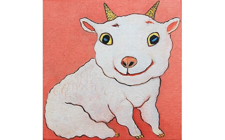 アーティストが『愛しいペットのポートレート』描きますサムホールサイズ スクエア 227×227mm【アート サムホールサイズ　油絵 横井山泰 美術 作家  227×227mm スクエア 神奈川県 小田原市 ペット ペット】