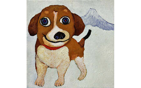 アーティストが『愛しいペットのポートレート』描きますサムホールサイズ スクエア 227×227mm【アート サムホールサイズ　油絵 横井山泰 美術 作家  227×227mm スクエア 神奈川県 小田原市 ペット ペット】