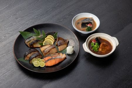 《料亭 門松》料亭の季節の魚詰め合わせ＆料亭の和豚もち豚のシチューセット