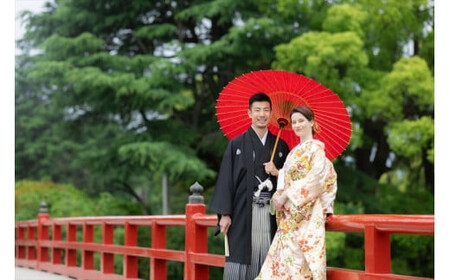 小田原城フォトウェディング（60分撮影・衣装・美容・写真データ付き）【小田原 出張撮影 60分 撮影データ 写真データ 写真 カメラマン 同行撮影 時間内撮影し放題　小田原城 結婚 結婚写真 神奈川県 小田原市 ウェディング ウェディング】