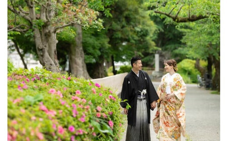 小田原城フォトウェディング（60分撮影・衣装・美容・写真データ付き）【小田原 出張撮影 60分 撮影データ 写真データ 写真 カメラマン 同行撮影 時間内撮影し放題　小田原城 結婚 結婚写真 神奈川県 小田原市 ウェディング ウェディング】