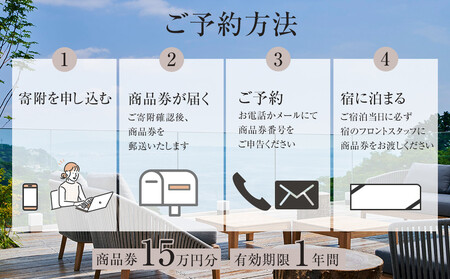 江之浦リトリート凛門 商品券(15万円分)【江之浦 お食事 ご宿泊 15万円分商品券 プレゼント 旅行 お祝い 凛門 絵のように美しい海岸 複数枚同時利用可 ルフロ湯治 美しい江之浦 リトリートホテル 神奈川県 小田原市 旅行 旅行】