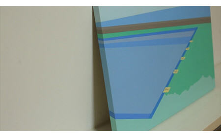 原画【お家に帰ろう】オリジナル風景画　 ペインティング　小田原出身在住イラストレーターの作品　心象風景　子供の頃見た風景　海　空　山 アート アート 