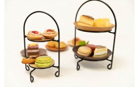 めいめい皿とスタンドセット　桜/楓【木 雑貨 食器 ティータイム プレゼント アクセサリースタンド 日本製 神奈川県小田原市 皿 皿】