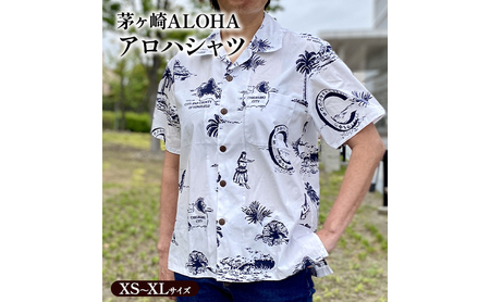 アロハシャツ 茅ヶ崎ALOHA アロハシャツ メンズ レディース アロハ ALOHA 半袖 シャツ 夏 総柄 サザンC 烏帽子岩 えぼし岩 フラ 茅ヶ崎市 神奈川県 XL
