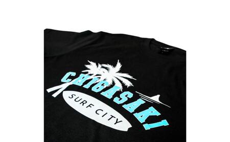 LOHASTYLE CORDURA天竺 CHIGASAKI 半袖T ブラック オリジナル Tシャツ 半袖 黒 男女兼用 湘南 茅ヶ崎市 神奈川県 L