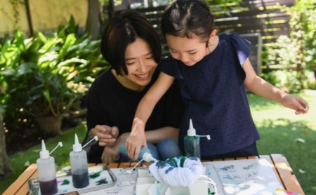 タイダイ染めオリジナルTシャツ作成キット　XLサイズ 5パターンから1つ選択可能　【自分探求、おひとり様キット】 ファッション 自宅 タイダイ染めキット 体験キット 思い出 おうち時間  イエロー×チェリーピンク×ブルー