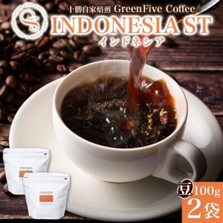 コーヒー豆 インドネシア 100g 2袋 鮮度を高めたスペシャルティコーヒー 北海道 帯広市_飲料・ドリンク コーヒー豆 コーヒー・コーヒー豆 珈琲 珈琲豆_【1536980】