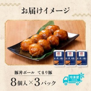 十勝 豚丼ボール(8個入り×3パック)秘伝のたれ付き ひと口おにぎり 北海道 帯広市_惣菜・加工品   _【配送不可地域：離島】【1555372】