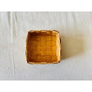 白樺細工 四角カゴ【1607624】