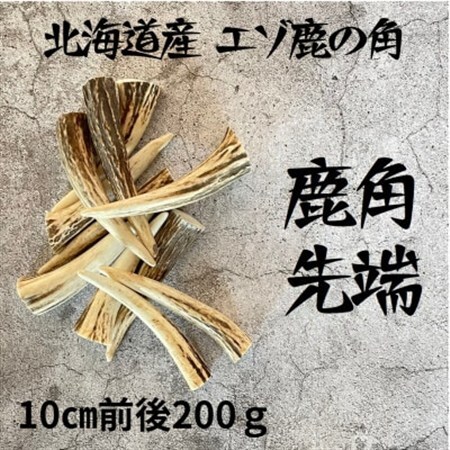 鹿の角 枝先10cm前後200gセット 北海道産 アクセサリー クラフト材_雑貨   _【1413839】