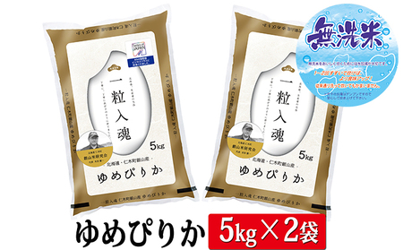 【2025年産米】3ヵ月 定期便 銀山米研究会の無洗米＜ゆめぴりか＞10kg　ご飯 ライス 白米 ブランド米 おにぎり お弁当 北海道産 産地直送 ご飯 時短 朝ごはん 夜ごはん 昼ごはん [株式会社 松原米穀]
