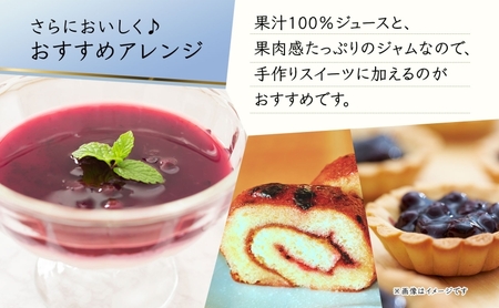北海道産 ブルーベリージュース 710ml 1本 ブルーベリージャム 180g 2個セット 果汁 100% ジュース フルーツ 果物 自然農園 お取り寄せ ギフト gift 仁木町 余市町
