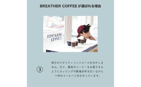 BREATHER COFFEE 珈琲飲み比べセット100g x 3袋 挽き方選択可 コーヒー 豆 極細引き エスプレッソ用 中粗挽き ペーパードリップ用 スペシャリティコーヒー 極細引き
