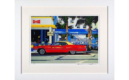 版画 鈴木英人 「オーシャン ドライブ2」 シリアルナンバー入り